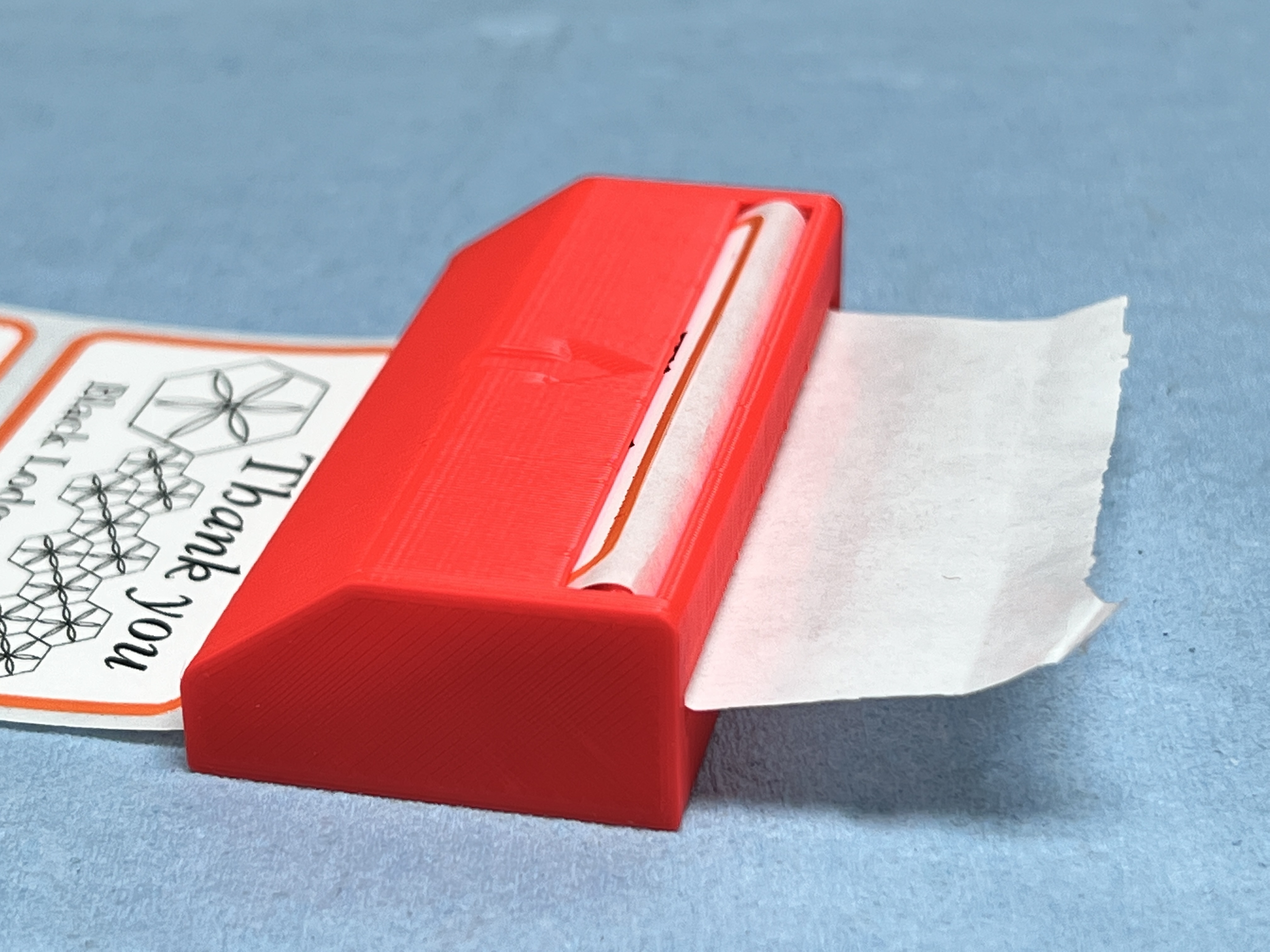 Simple sticker dispenser 61.5mm (2.25 inch) by mikeymakesit Download free STL model