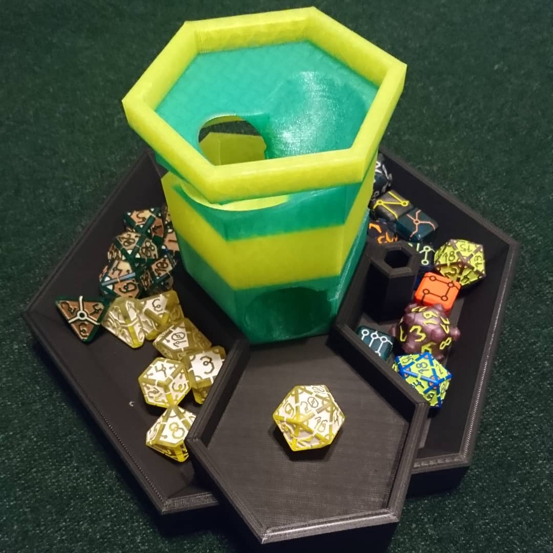 Open Spiral Dice Tower Tray Collection
