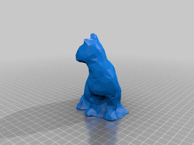 red cat (3D scan) V2 low poly