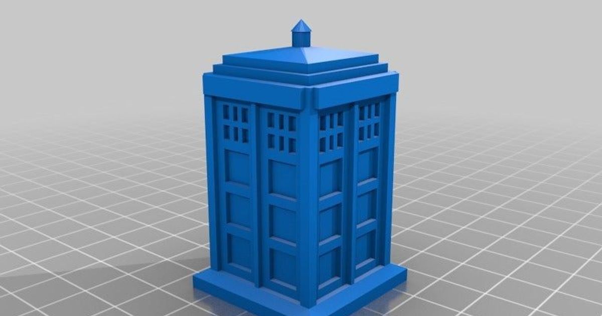 Tardis - Flat Bottom by NickBrewer | Download free STL model ...