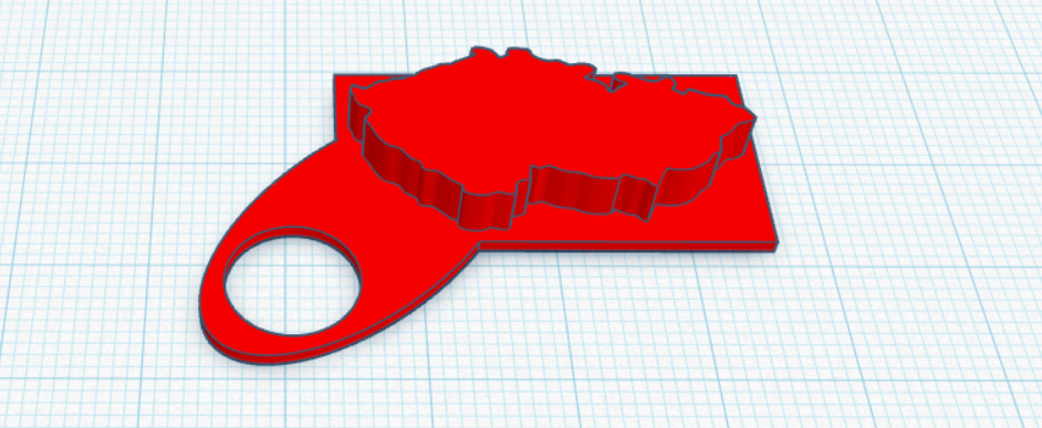 Czech map keychain — miniatura 3