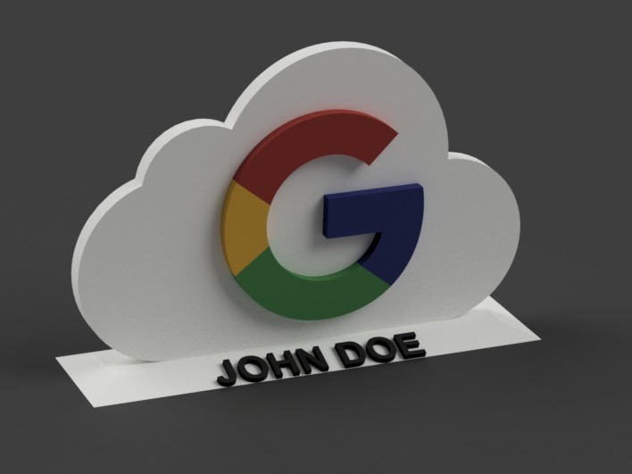Google Cloud logo with stand