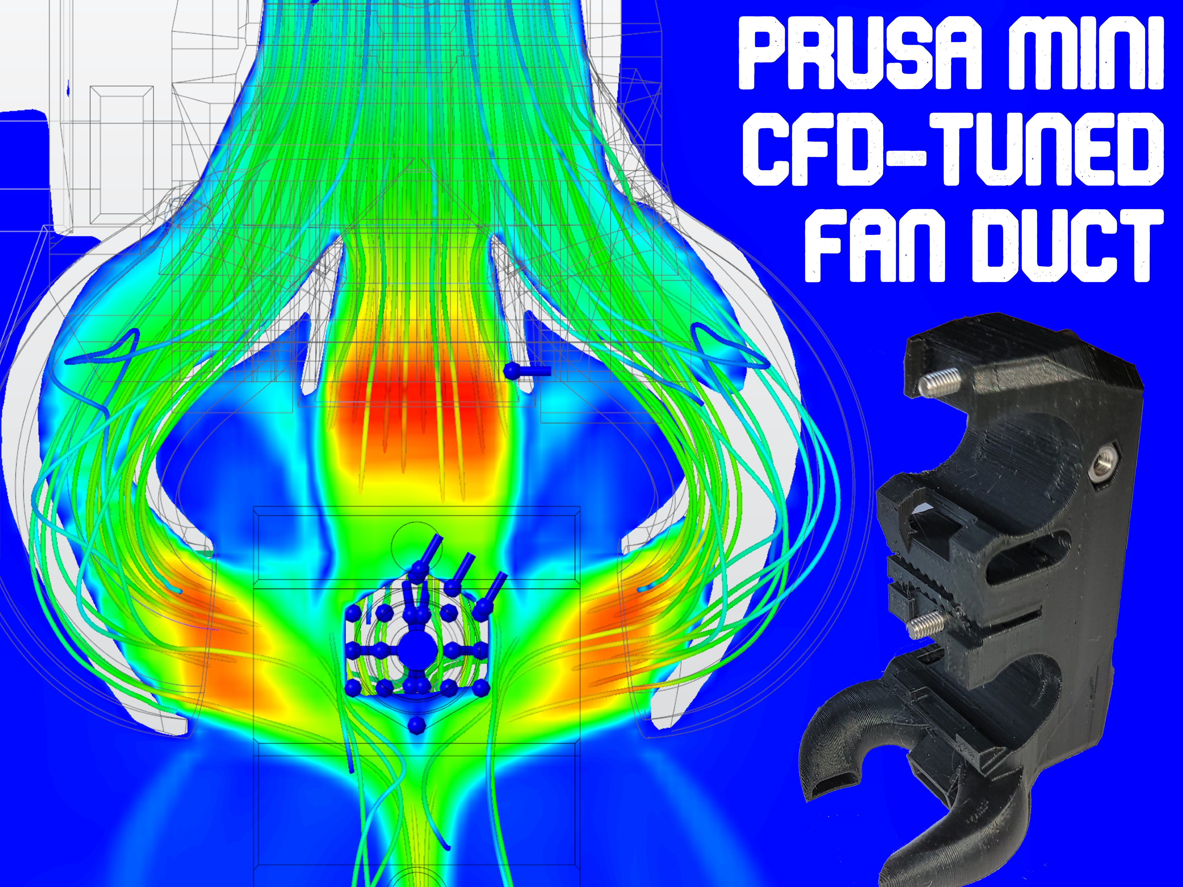 Prusa Mini+ CFD-optimized Fan Duct