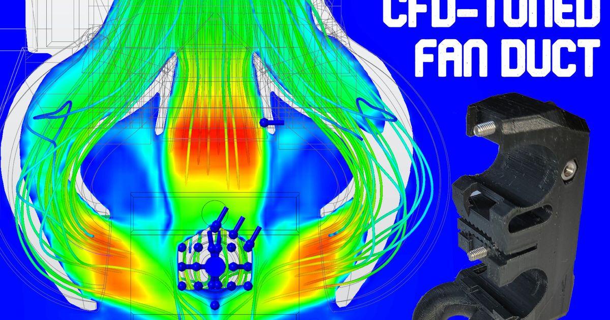 Prusa Mini+ CFDoptimized Fan Duct by sonderjul Download free STL