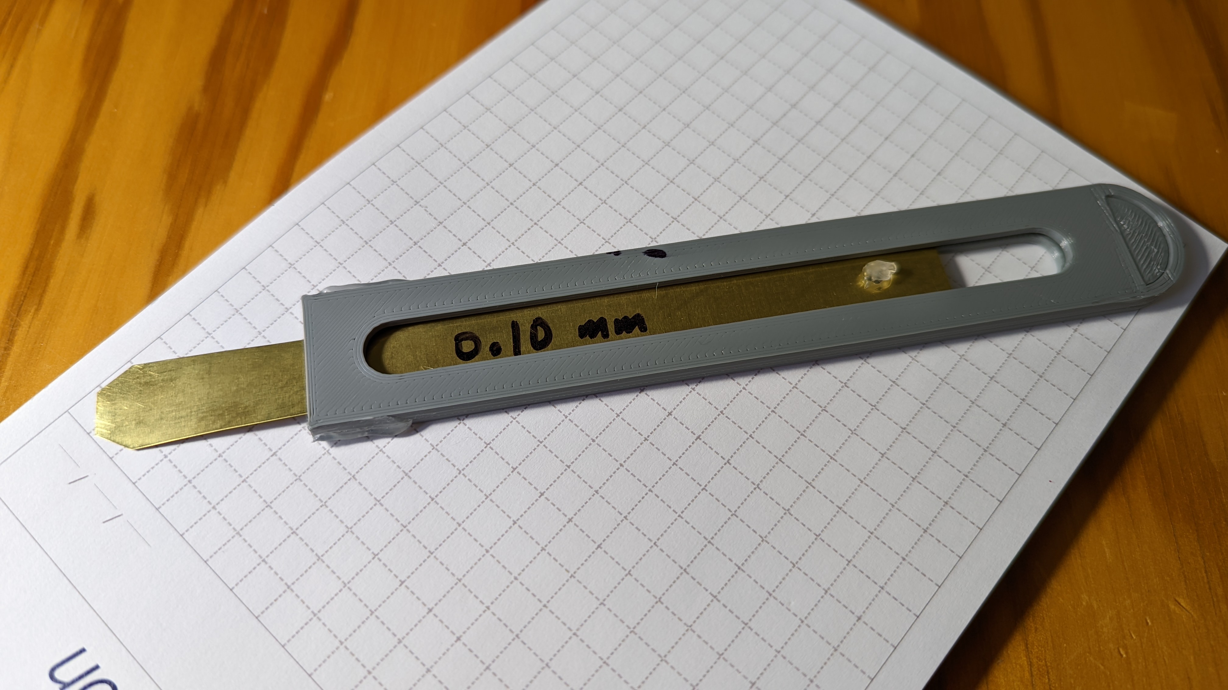 Proper bed leveling tool Shim stock feeler gauge by Taffert Designs