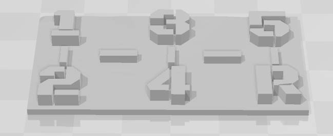 Raised text test pieces