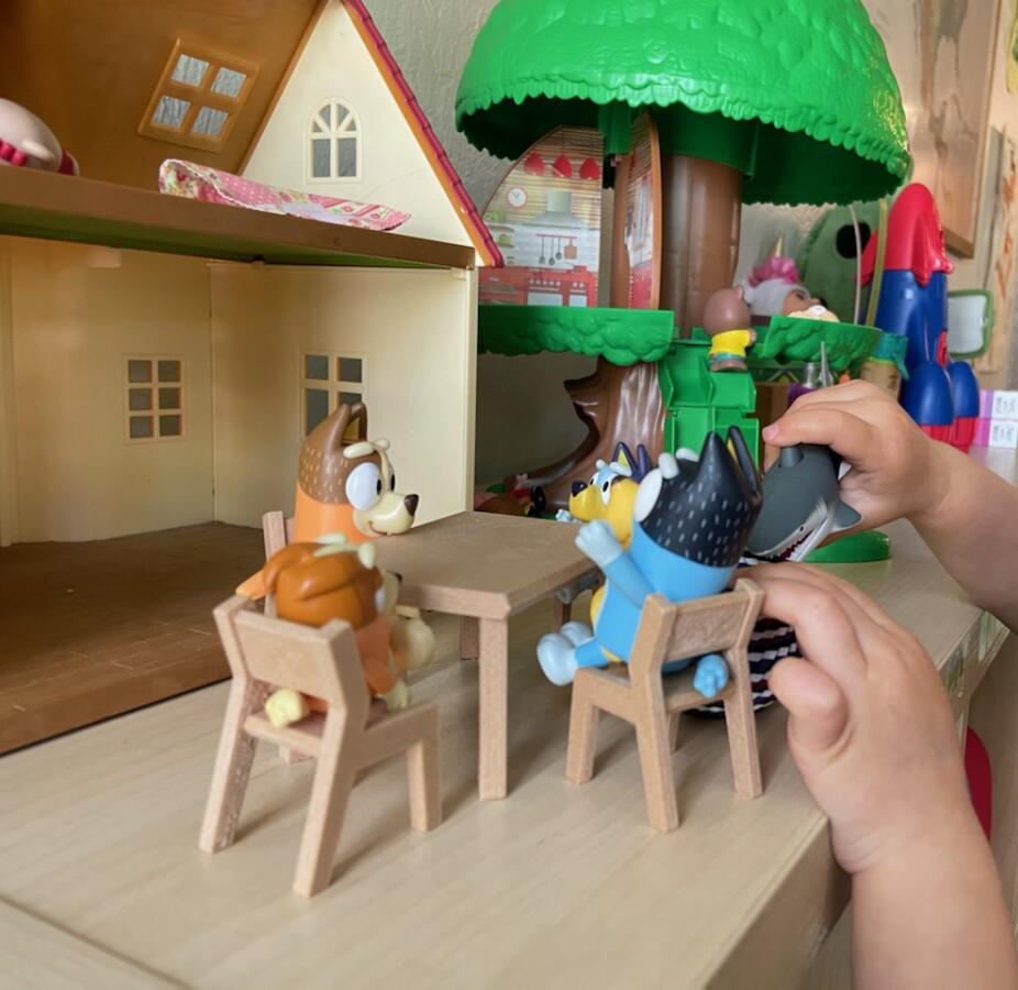 Mid-century Modern Inspired Dollhouse Table and Chairs