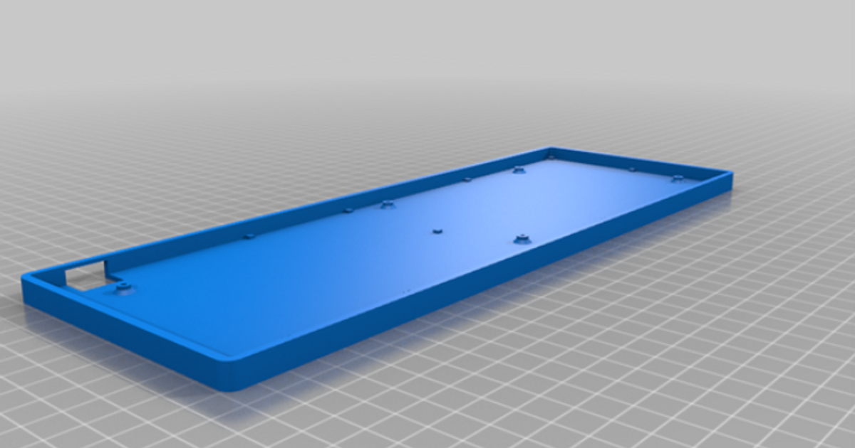GK61 Keyboard Minimal Backplate by HYX Download free STL model