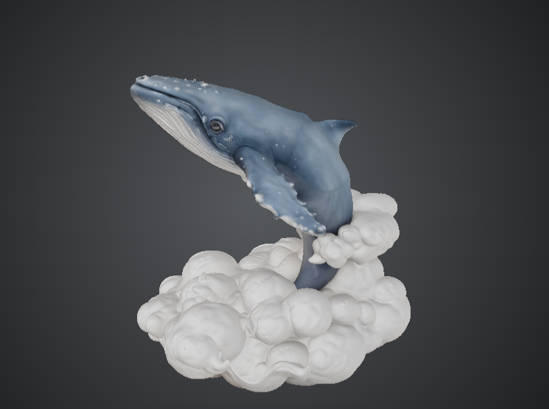 Breaching Whale Sculpture – Ocean Wildlife Display