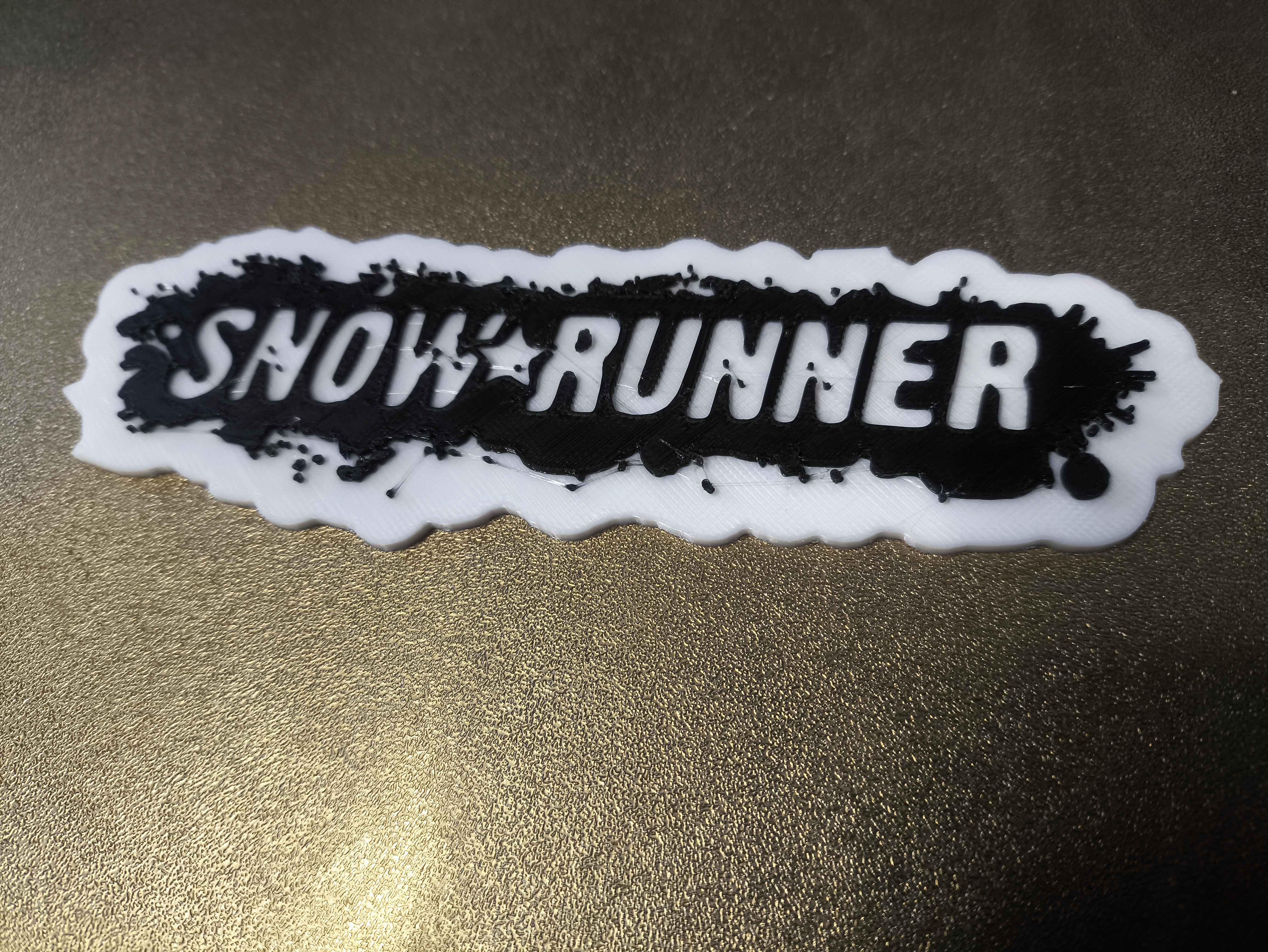 SnowRunner logo 3D model