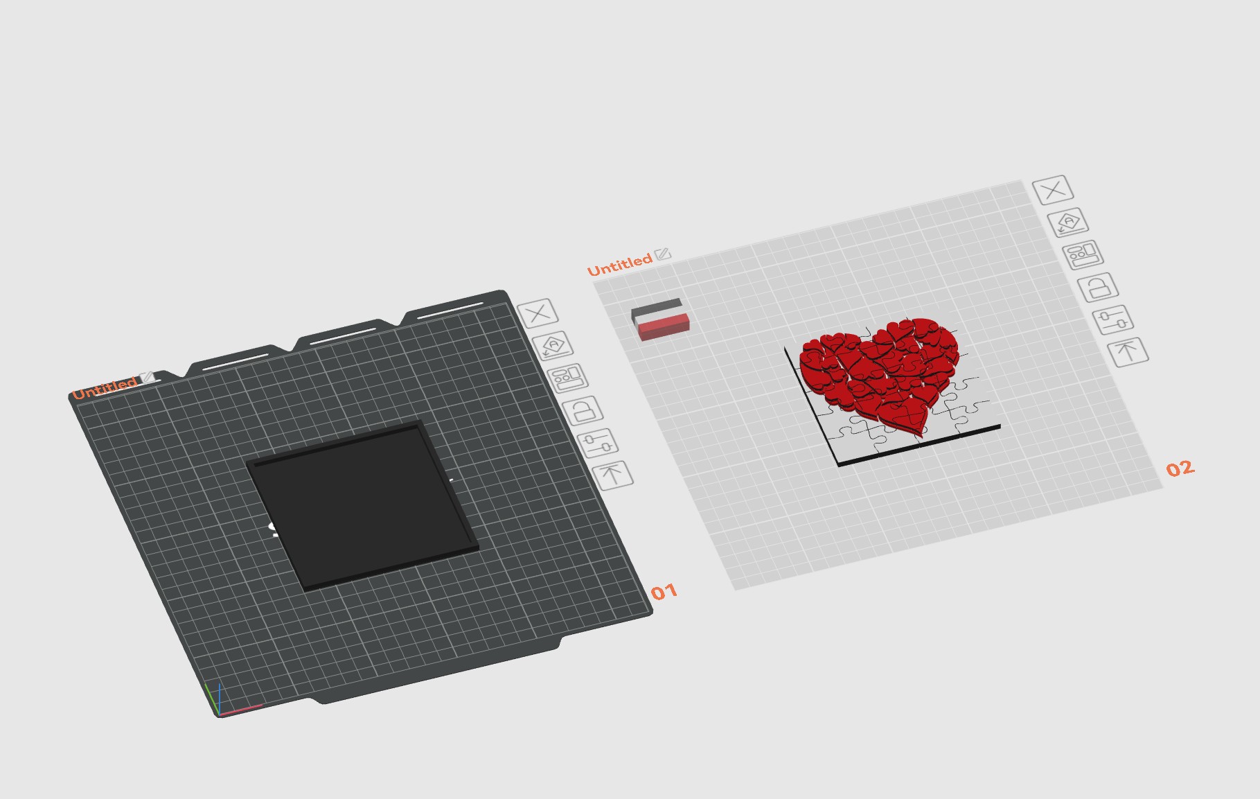 Puzzle Heart with Frame box