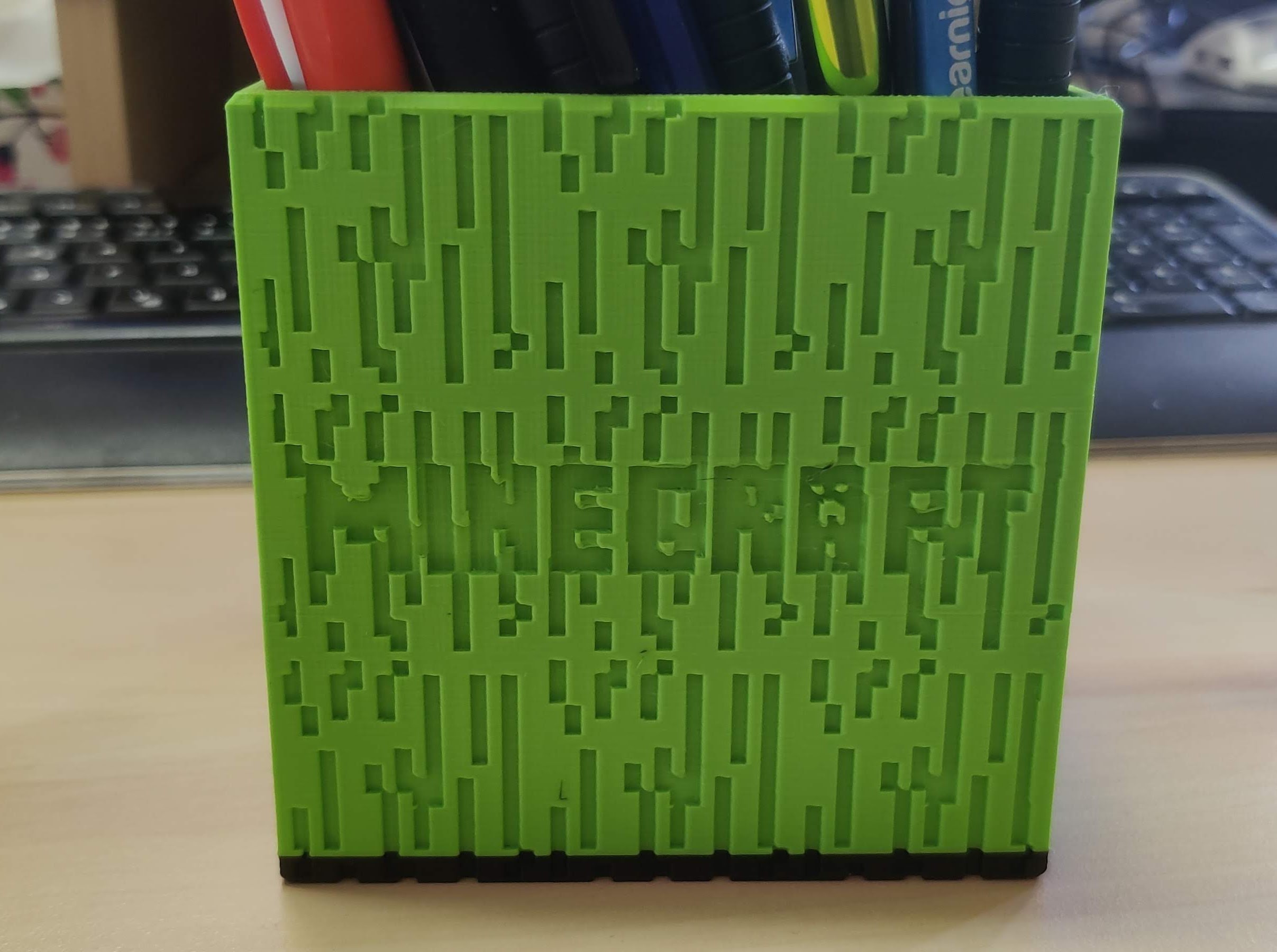 Minecraft pencil holder by Miloš Vinš Download free STL model