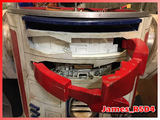 R2-D2 style utility arm, recess screen