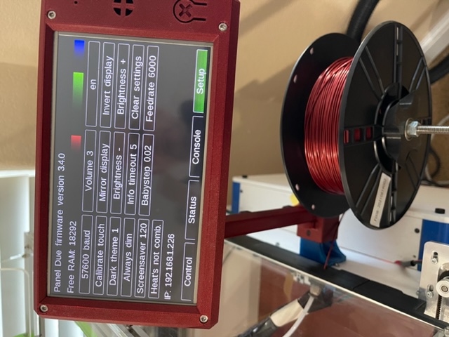 PanelDue 7i Railcore cover friendly mount