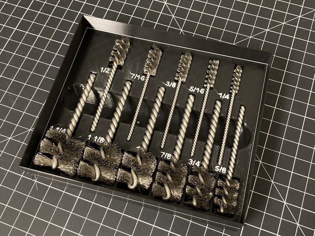 Holder for McMaster wire brush set