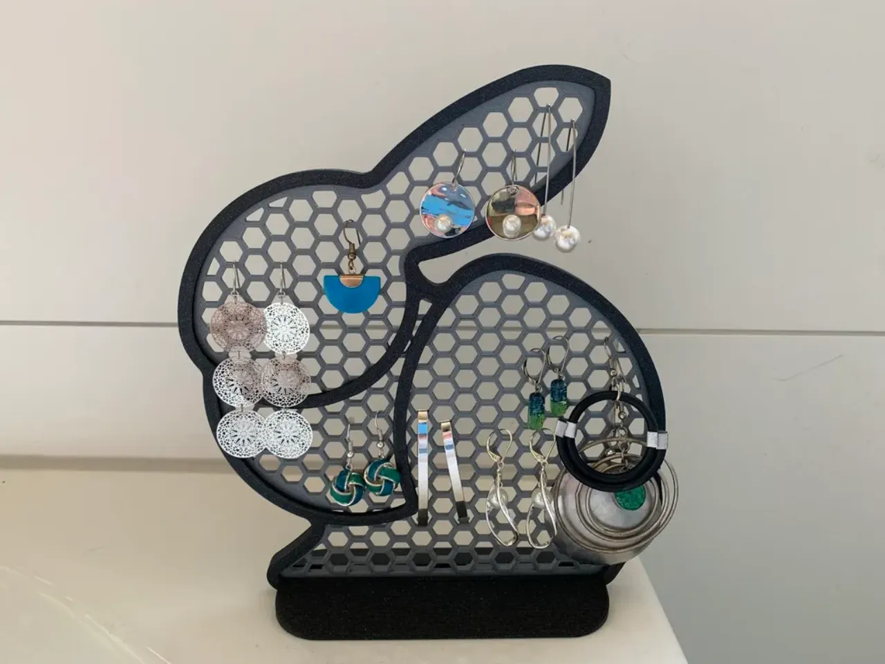 Bunny Earring Holder by That Engineering Guy