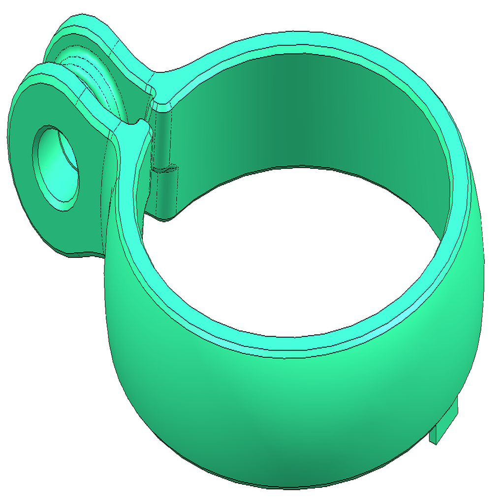 Mounting ring for Busch + Mueller IQ-X bicycle lamp