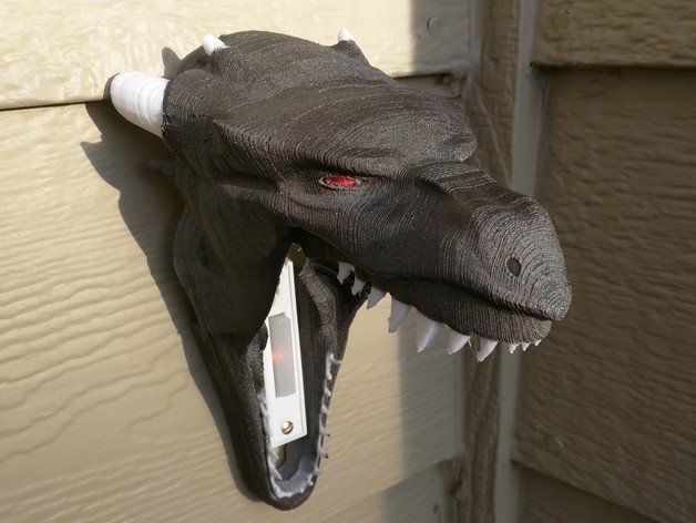 Dragon Head Doorbell Cover for Halloween Trick or Treaters
