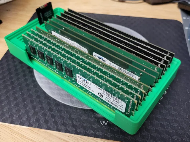 Gridfinity Fat Finger, Phat Stacks of Ram Tray