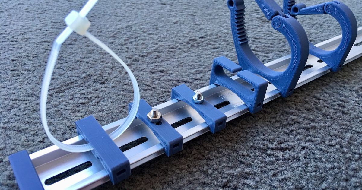 DIN rail mounts by fns720 Download free STL model
