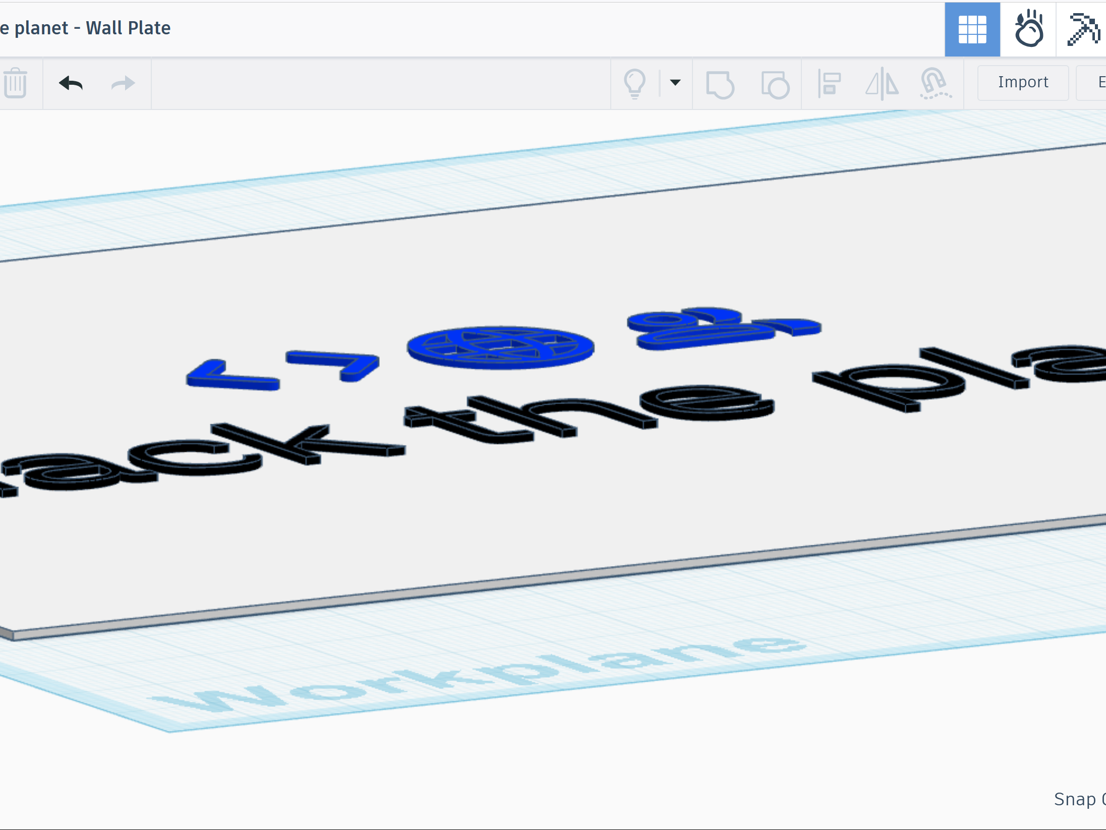 Miniatura 2 do modelo 3D Hack the planet - Wall Plate