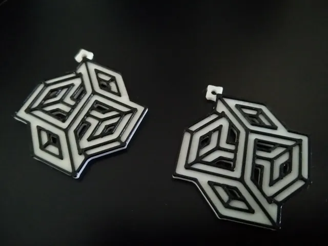 MC escher based earring