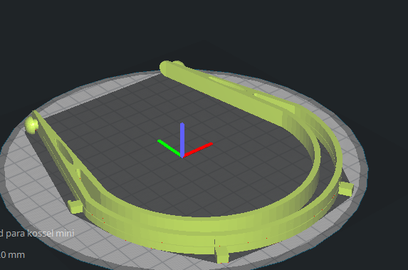 Faceshield for kossel mini printbed 180mm to 200mm