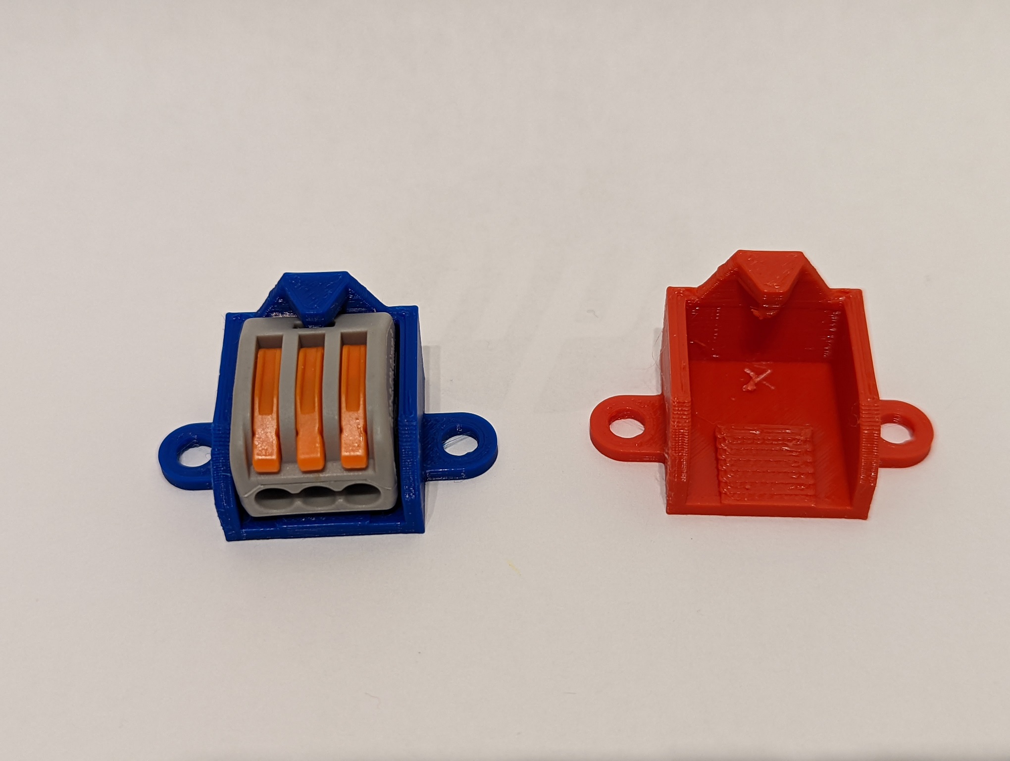 WAGO Style Wire Connector Holder with Screw Holes by Blindboy1990