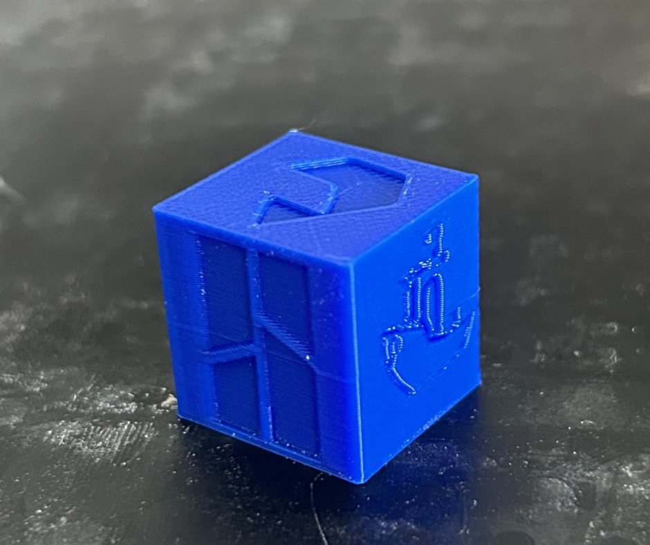 Calibration test cube fast print: Logos and symbols