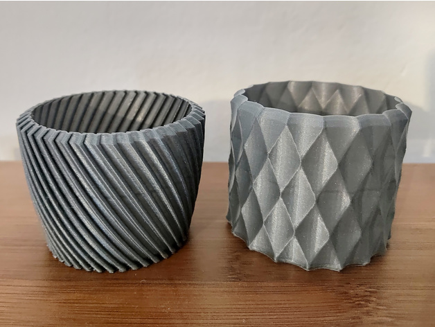 Geometric Succulent Planter for vase mode / spiralize outer contour
