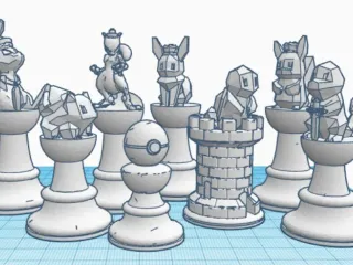 Pokemon Chess by roshandp1  Pokemon, 3d printing, Chess set