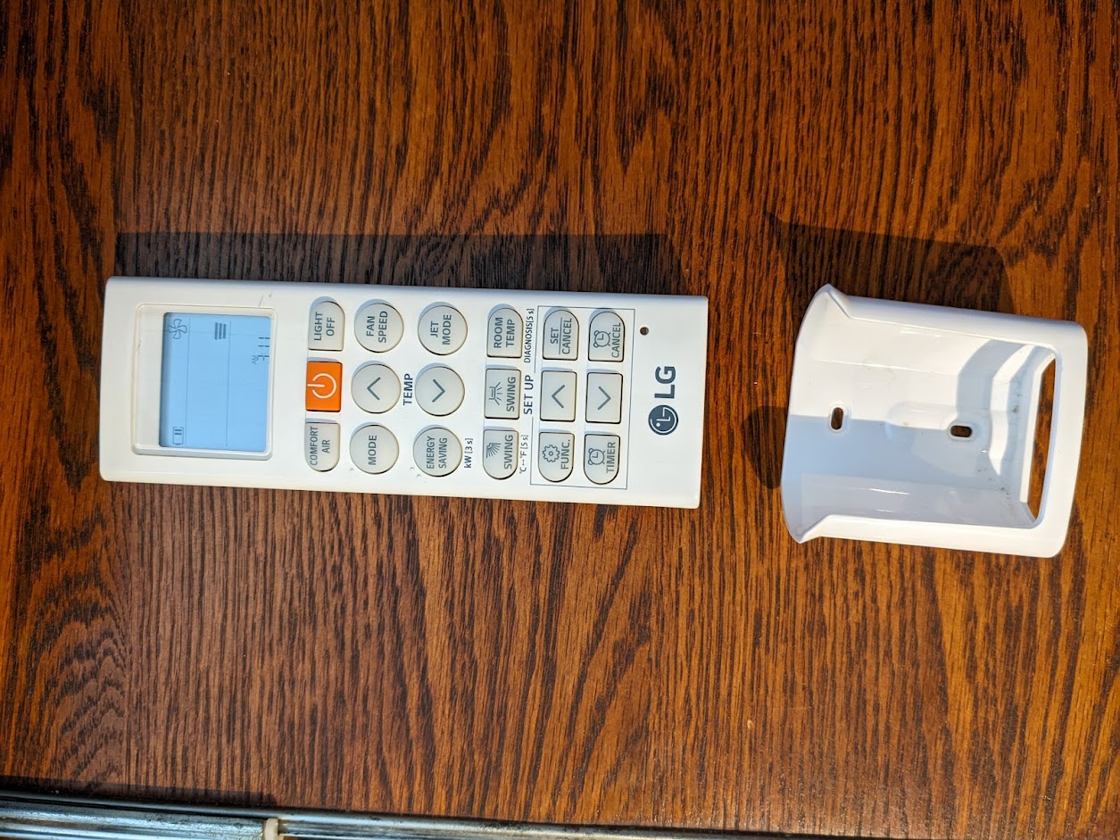 Controller Holster Hook - Generic, but also for LG Mini Split HVAC