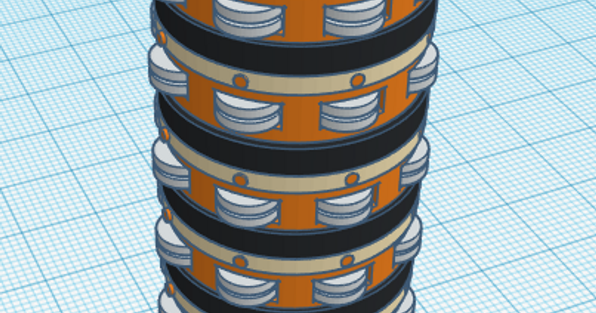 Pewdiepie Tambourine Stack Keychain by Polerix Download free STL