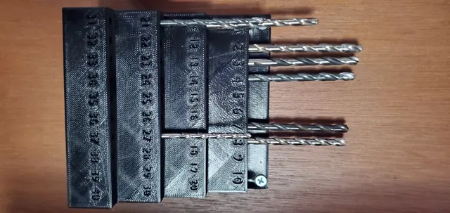 1-40 Numbered Drill Bit Wall Mount