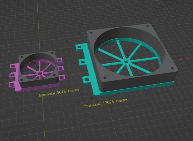 MakerGrid Axial Fan Holders (5015, 120x25)