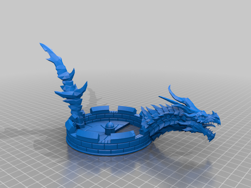 Dice Tower Top with Dragon