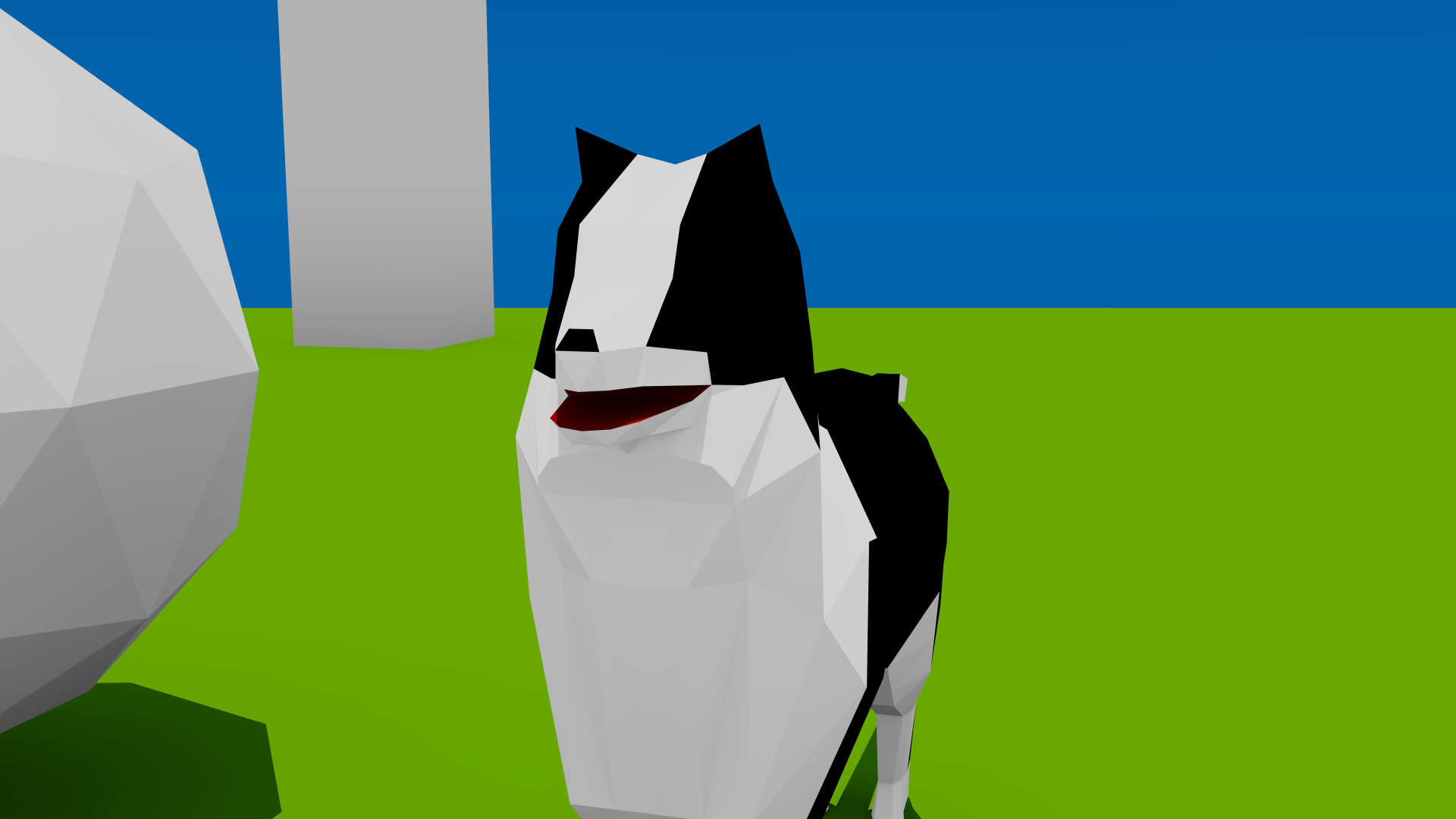 Low poly border collie