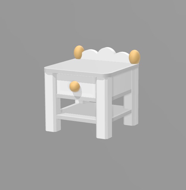 Miniatura 3 do modelo 3D Bedside Table