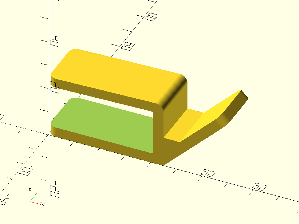 Věšák na police (hanger on the shelf) - OpenSCAD parametrizable