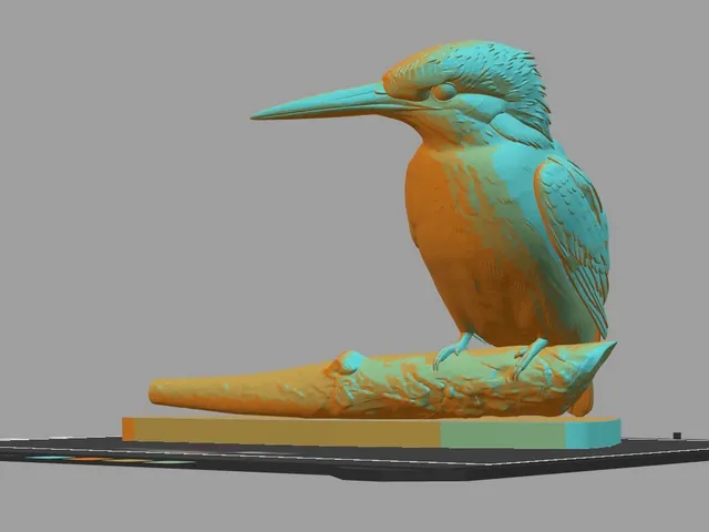 Kingfisher on a Branch – ColorMix Gradient