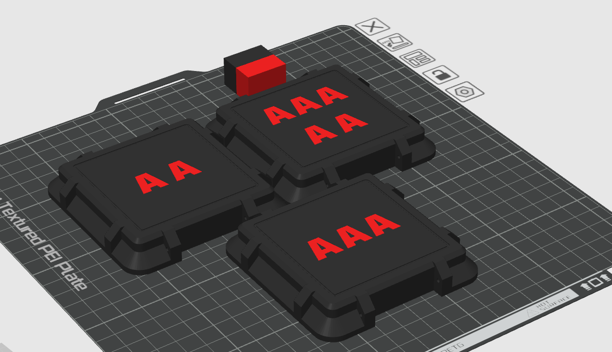 Battery Box with Color Letters