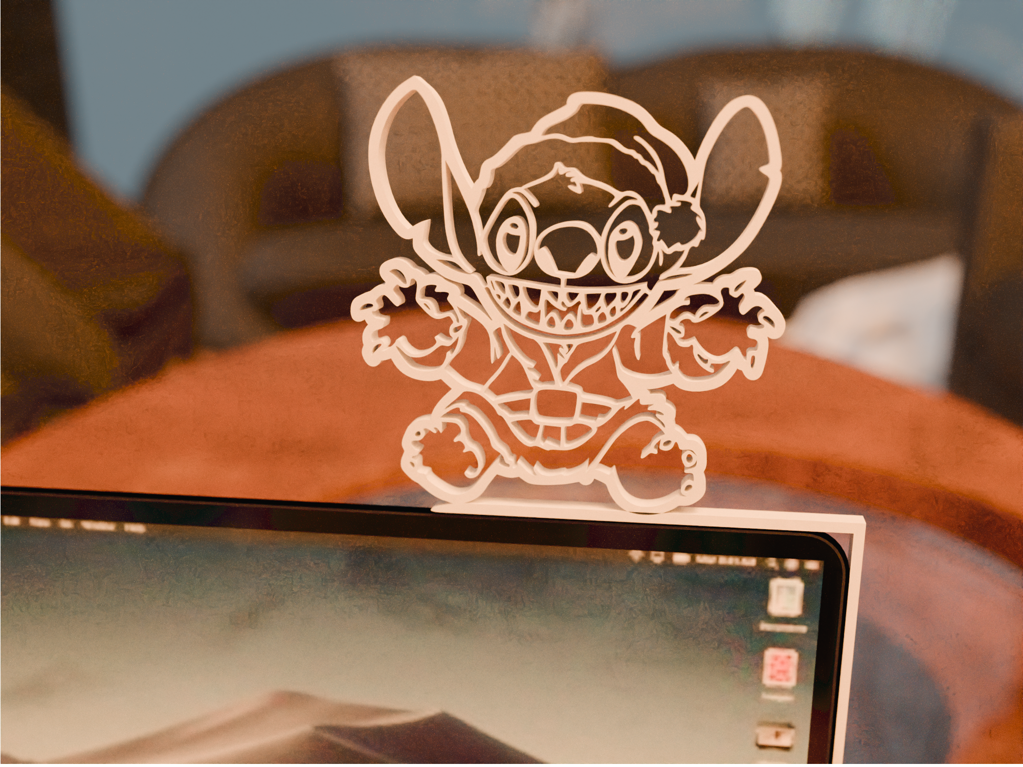 Santa Stitch corner plate
