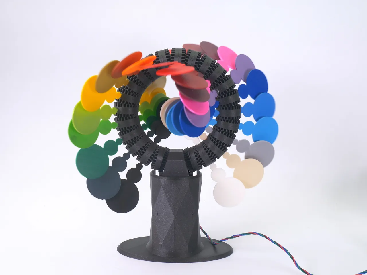 RAINBOW ROLLER COASTER KINETIC CIRCLE SCULPTURE by Dominik C sa