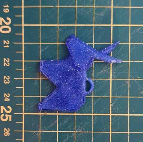 Miniatura 5 do modelo 3D Keychain donkey origami