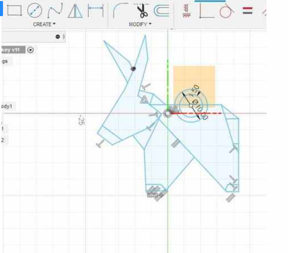 Miniatura 3 do modelo 3D Keychain donkey origami