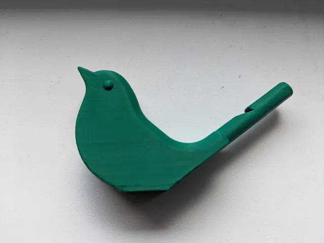 Bird whistle with eyes