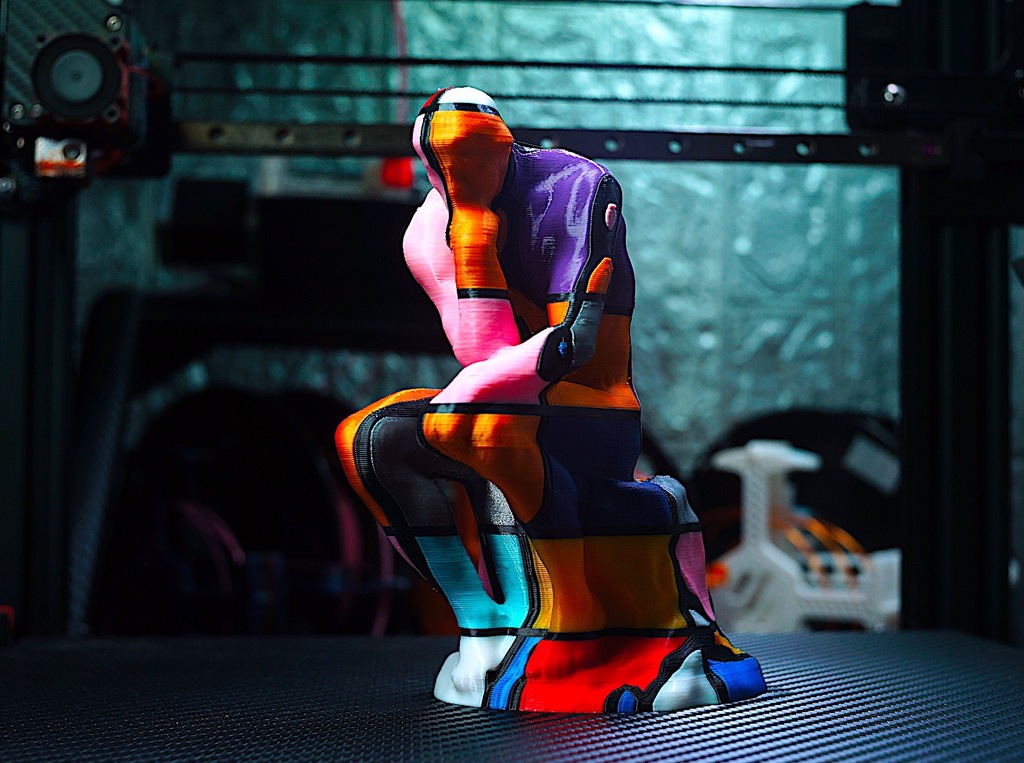 The Thinker multicolor support free remix  for MMU ERCF Palette