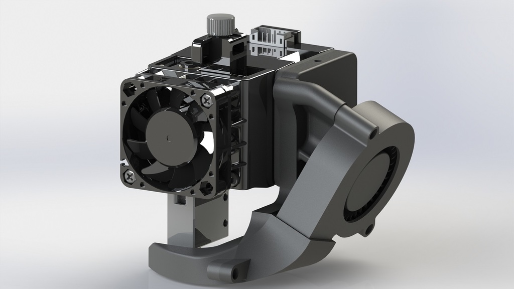 Quick Remove E3D - Hemera VOLCANO Part Cooler for 5015 Radial Blower - V1.1