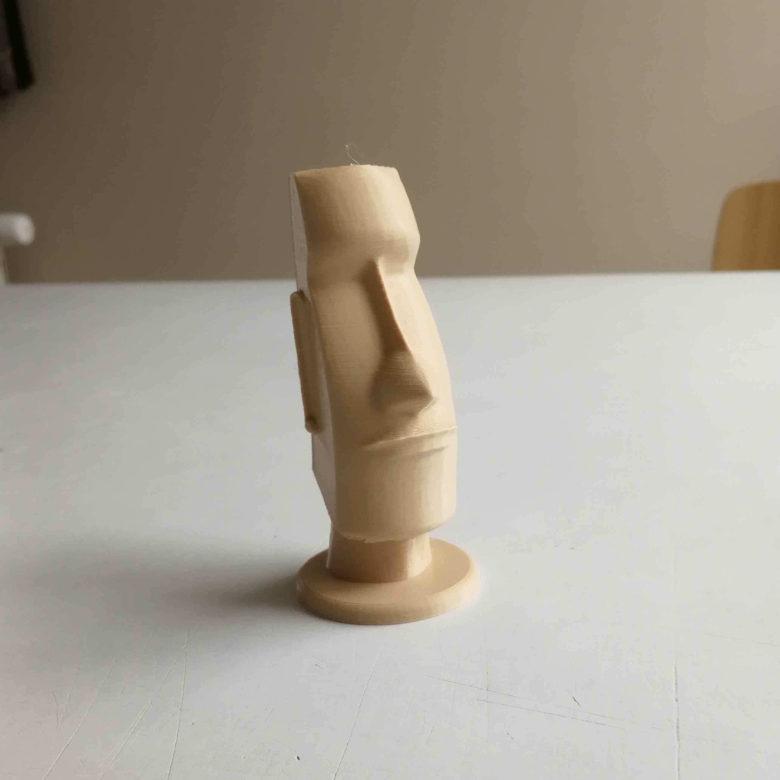 Moai head on easter island , with base