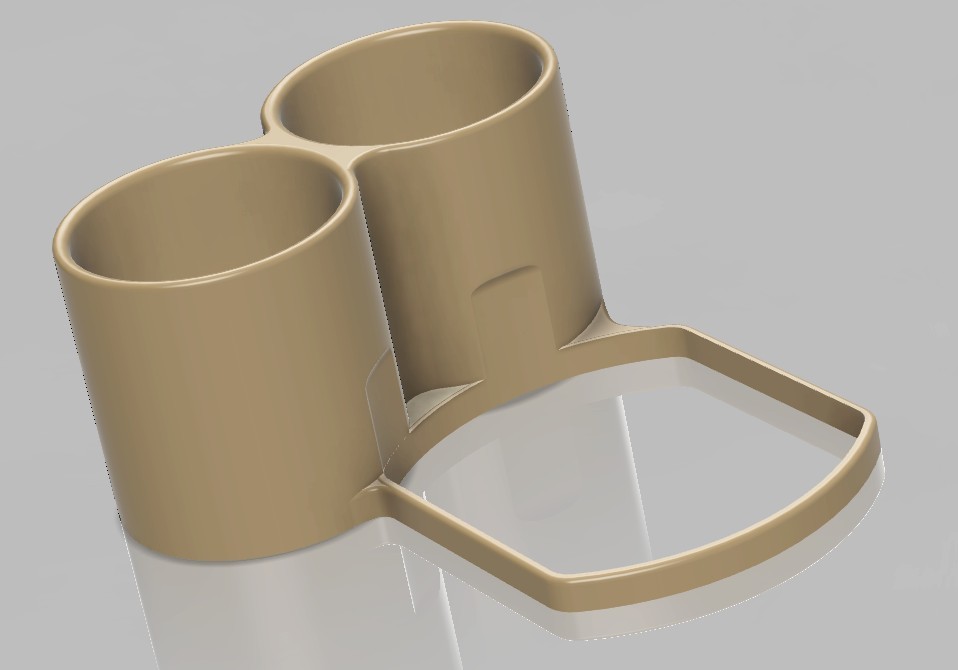 Corvair Short Shifter Cover and Cupholder by GasMan Download free STL